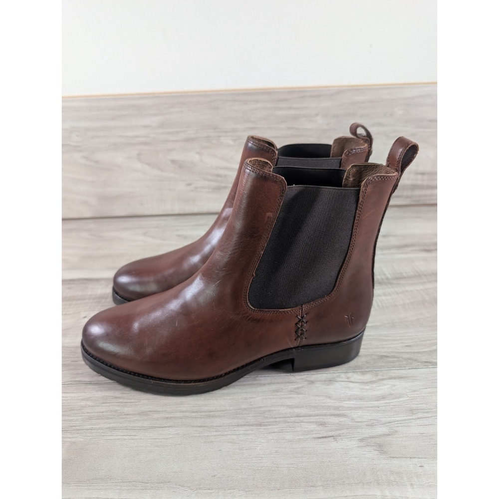 Frye Women's Melissa Double Sole Chelsea Boots Brown Size 9 B